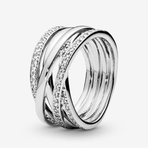 Sparkling & Polished Lines Ring. SIZE 7